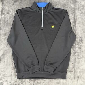 Masters Tournament Sweatshirt Mens XL Black Golf Tech Quarter Zip Pullover